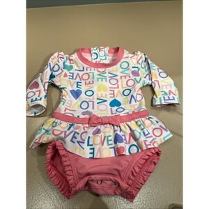 Bathing swimsuit  RUFFLE BUTTS 0-3 months. One piece Baby swimsuit